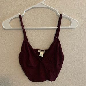Size small maroon crop top
